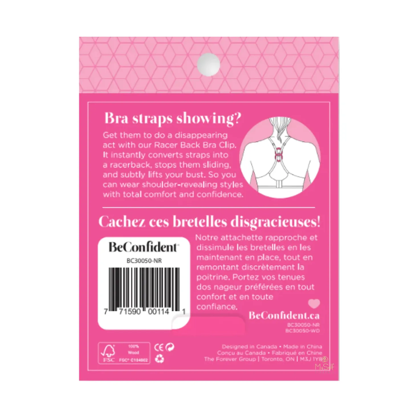 BeConfident Racer Back Bra Clip 3-Pack