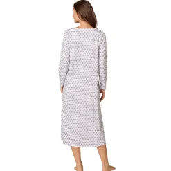 Carole Hochman Blue Medallion Long Sleeve Gown