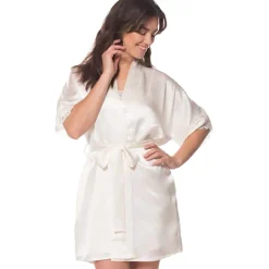 Christine Silk Boudoir Short Robe