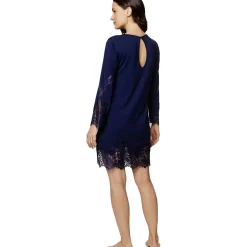 Coemi Lunara Long Sleeve Lace Trim Chemise