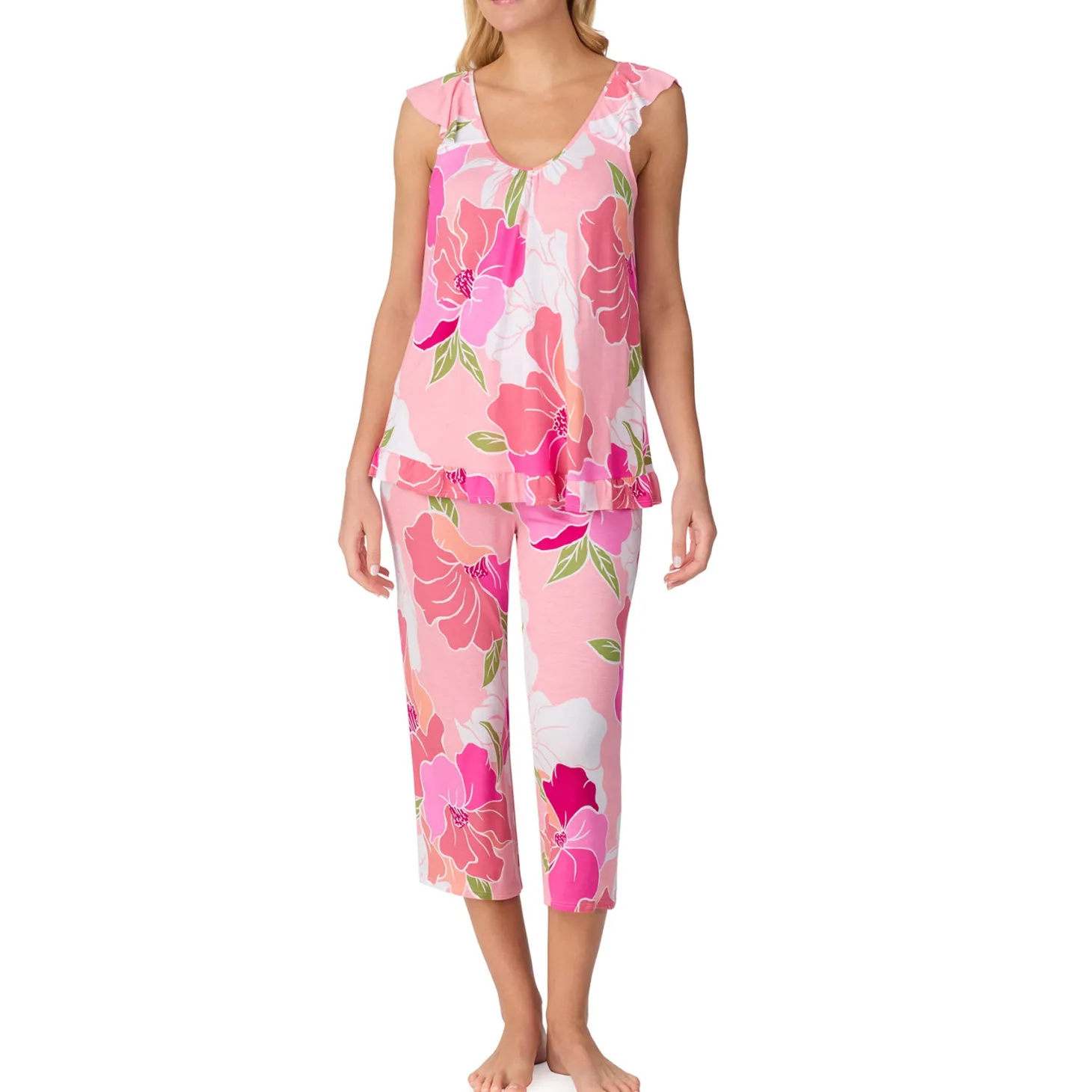 Ellen Tracy Cropped PJ Set