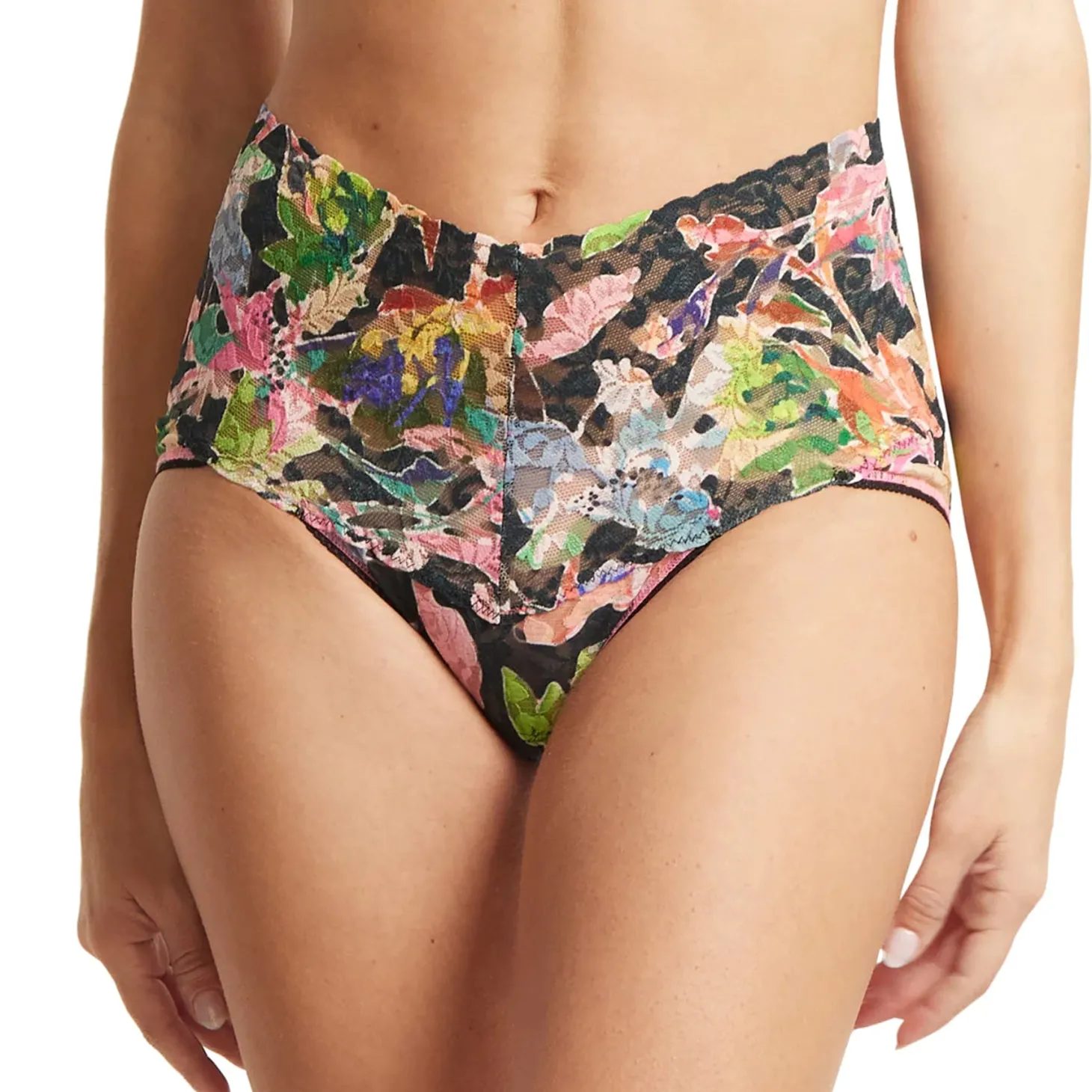 Hanky Panky Printed Lace V-Kini Retro Briefs