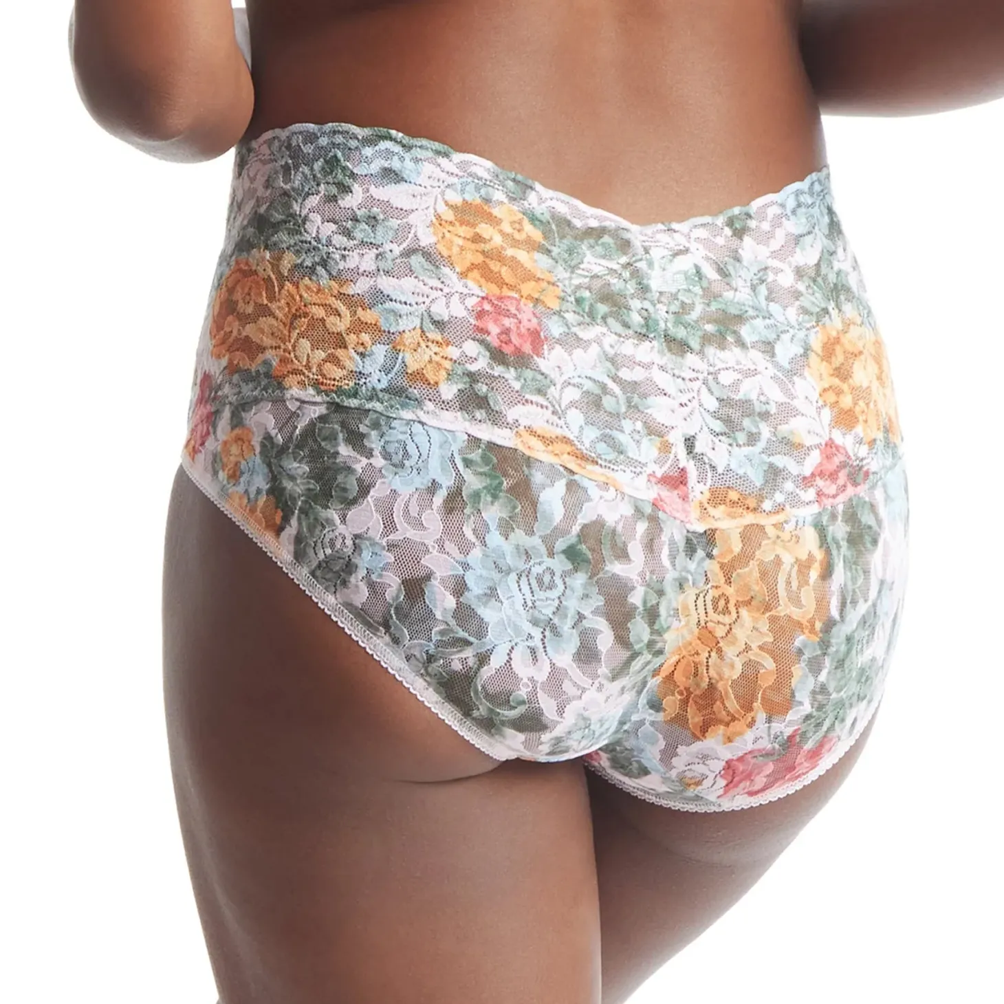 Hanky Panky Printed Lace V-Kini Retro Briefs