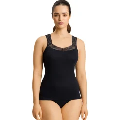 Hanro Cotton Delight Lace Trim Tank Top