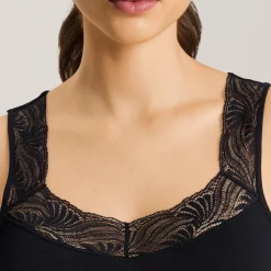 Hanro Cotton Delight Lace Trim Tank Top