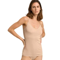 Hanro Cotton Seamless V-Neck Spaghetti Strap Camisole
