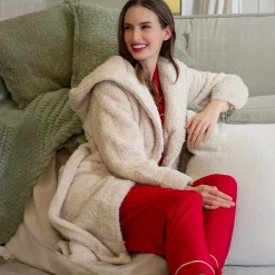 LatteLove Hooded Sherpa Robe