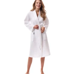 Morgenstern Luca Unisex Cotton Waffle Long Wrap Robe