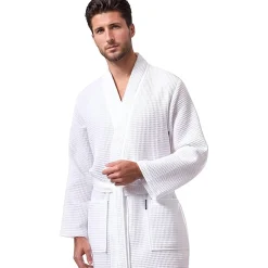 Morgenstern Luca Unisex Cotton Waffle Long Wrap Robe