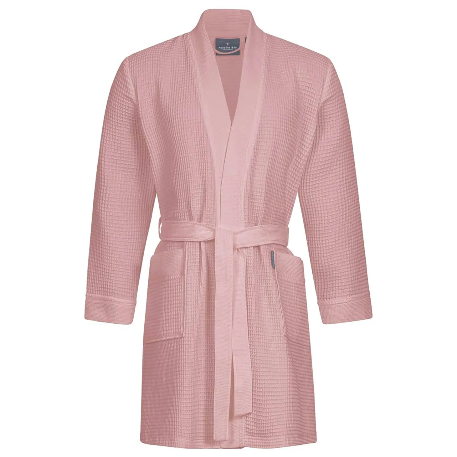 Morgenstern Sascha Unisex Cotton Waffle Short Wrap Robe