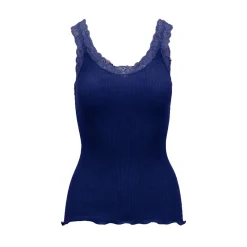 Oscalito Leavers Lace Trim Ribbed Tank Top