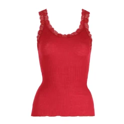 Oscalito Leavers Lace Trim Ribbed Tank Top