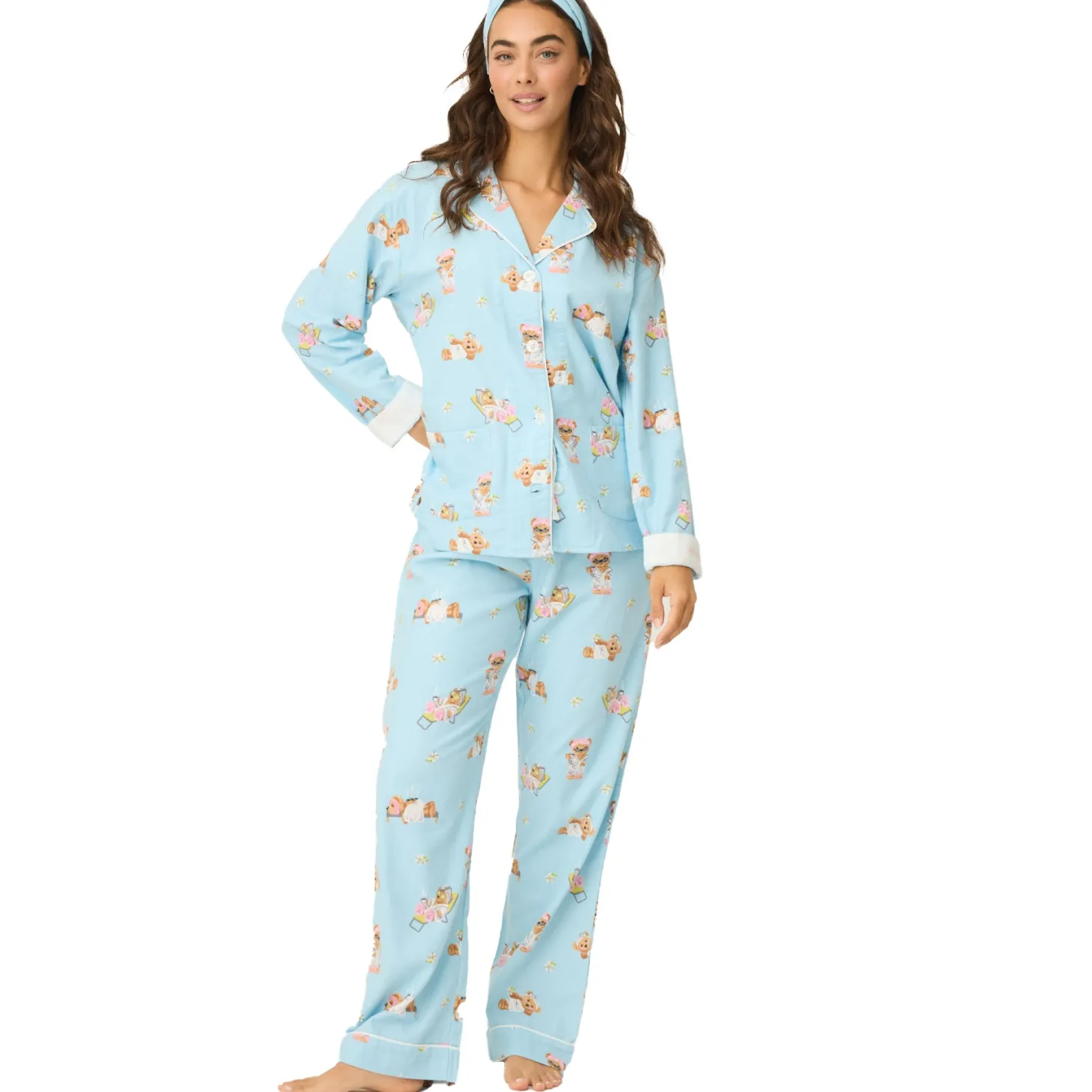 PJ Salvage Beary Cute Flannel PJ Set