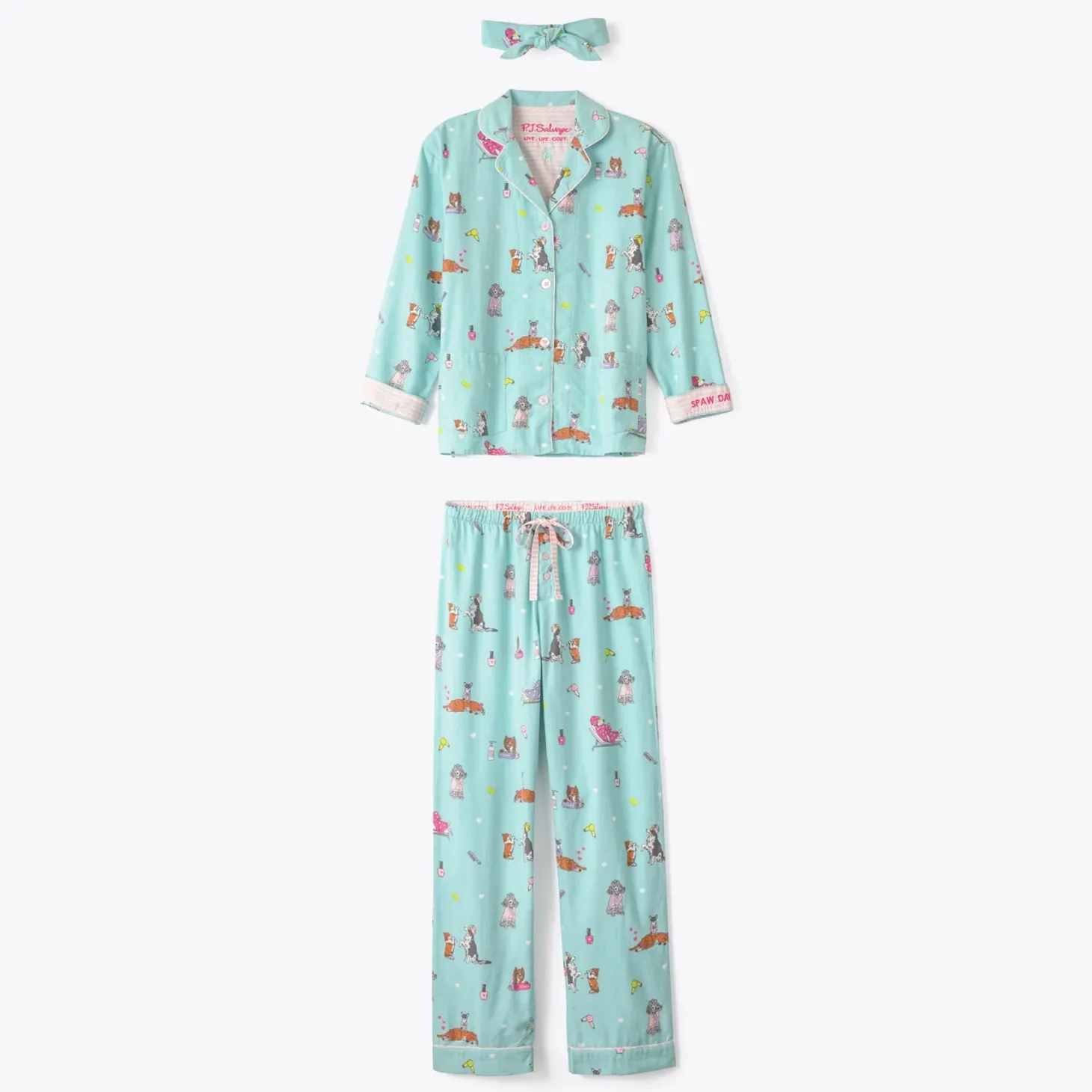 PJ Salvage Spaw Day Flannel PJ Set