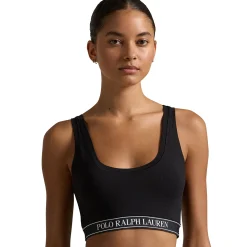 Polo by Ralph Lauren Logo Elastic Cropped Tank Top