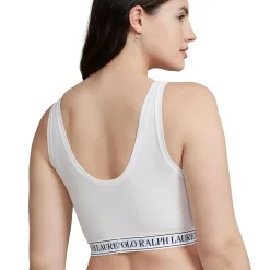 Polo by Ralph Lauren Logo Elastic Cropped Tank Top