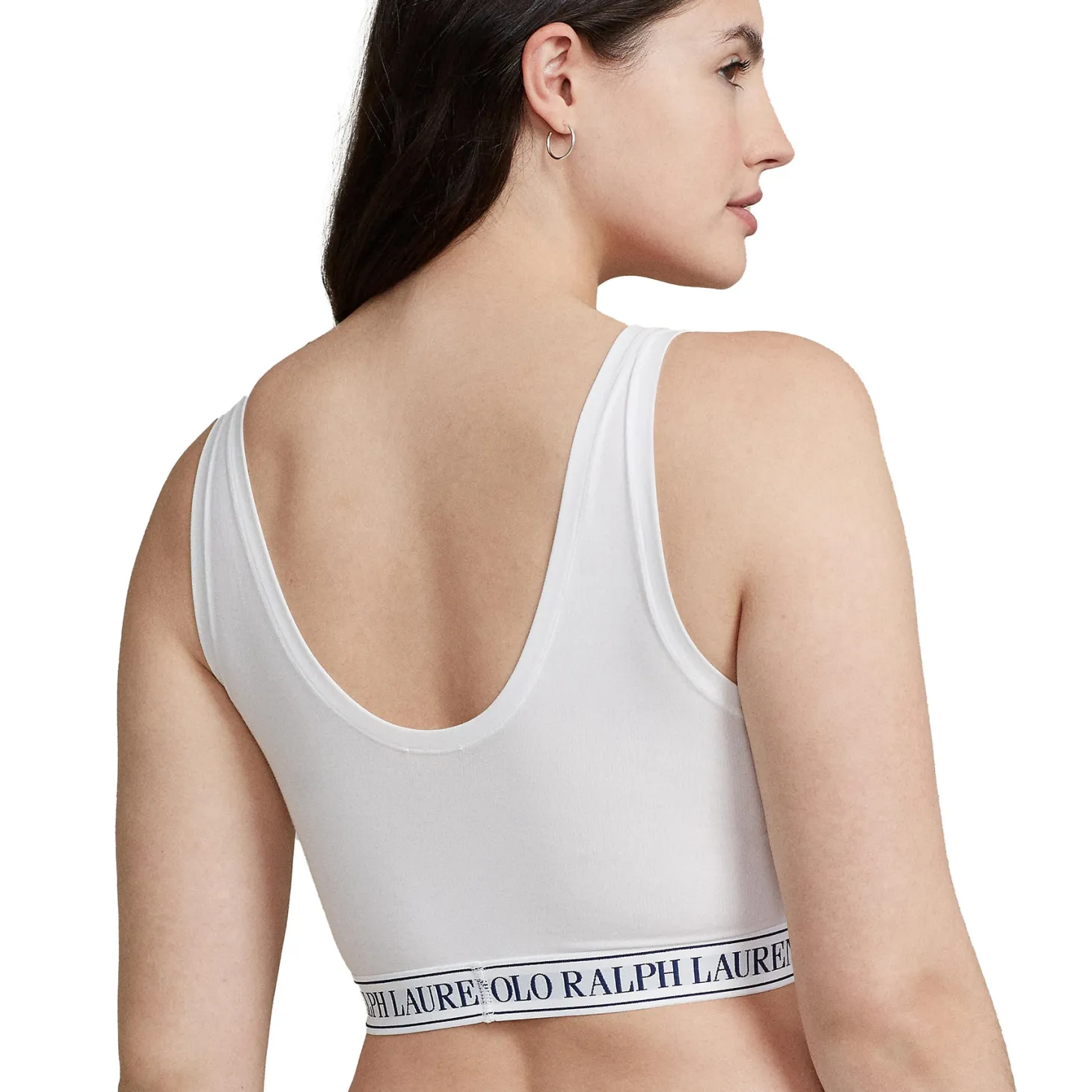 Polo by Ralph Lauren Logo Elastic Cropped Tank Top