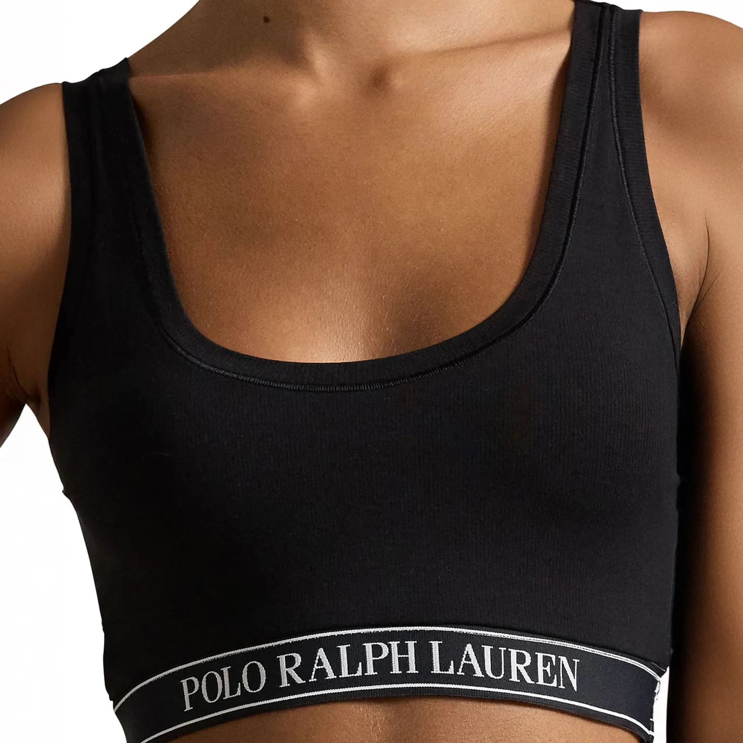 Polo by Ralph Lauren Logo Elastic Cropped Tank Top