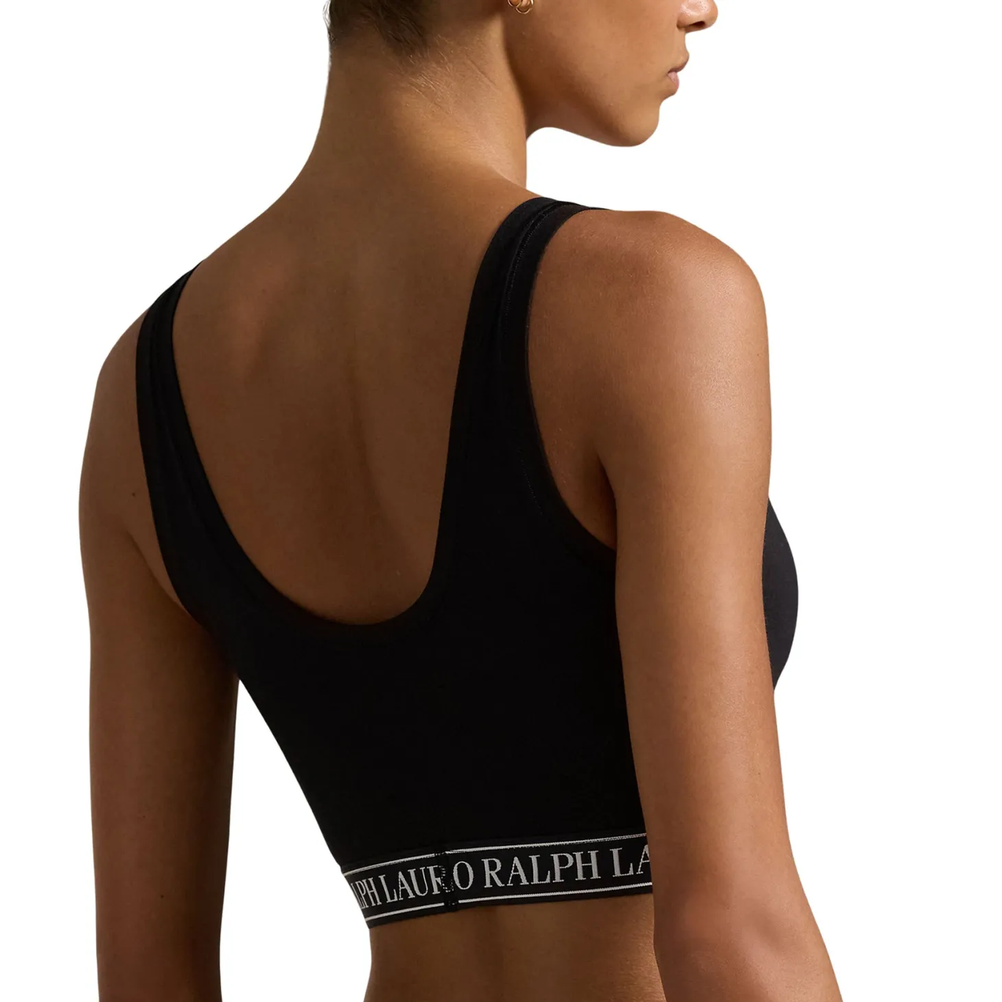 Polo by Ralph Lauren Logo Elastic Cropped Tank Top