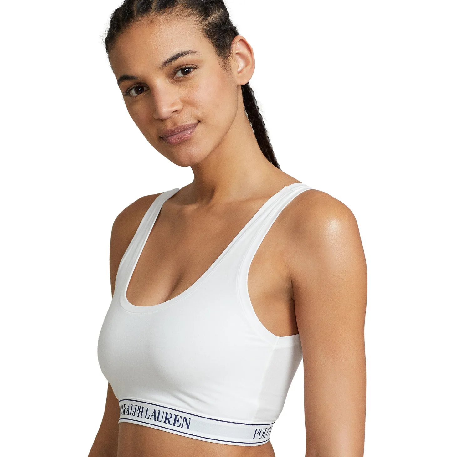 Polo by Ralph Lauren Logo Elastic Cropped Tank Top
