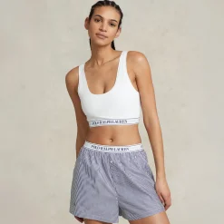 Polo by Ralph Lauren Logo Elastic Cropped Tank Top