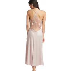 Rya Stunning Sleeveless VNeck Embroidered Back Gown